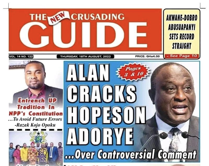 Today’s Newspaper Headlines Thursday August 18th, 2022